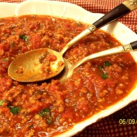 Italian Pasta Sauce with Meat and Fresh Herbs