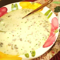 Mushroom Soup - Made Entirely in Your Microwave !