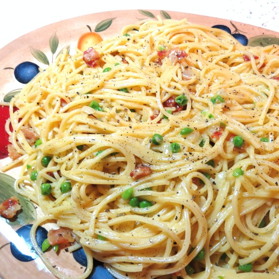 Spaghetti Carbonara a la St Julians Bay (Malta) myyellowfarmhouse.com