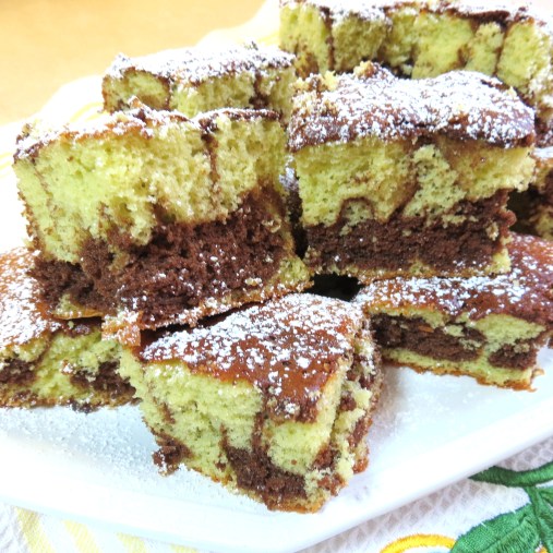 3 - Chocolate and - Pistachio and  Swirl Cake - myfarmhouse.com